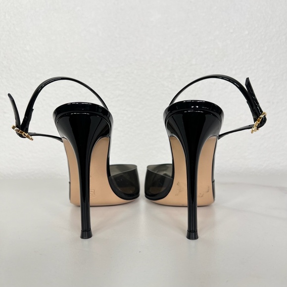 Gianvito Rossi Ribbon d'Orsay Plexi and Leather Slingback Pumps - Size 36 - Picture 5 of 9